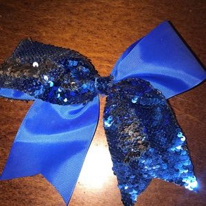 Blue bow homemade